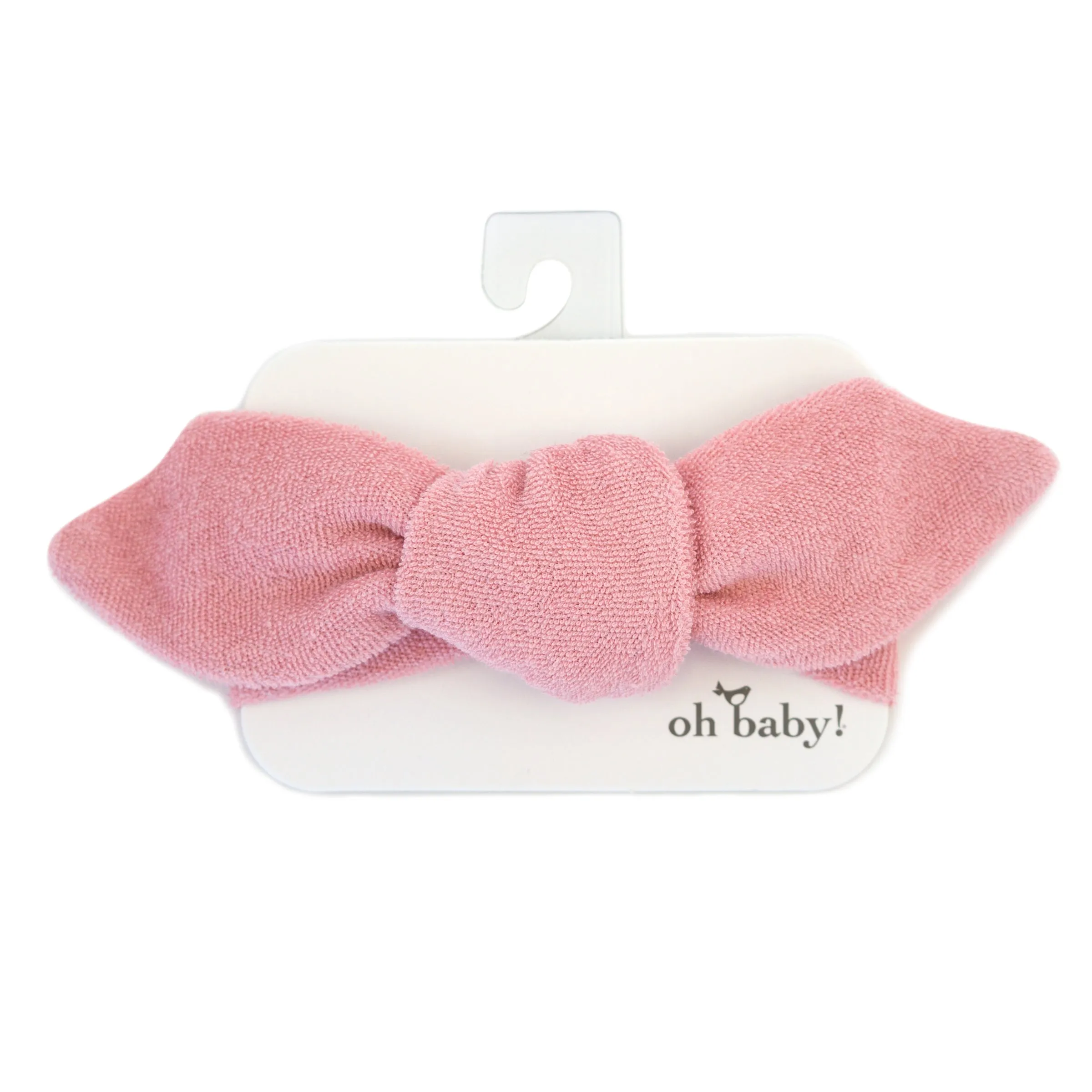 Cotton Terry Tie Turban - Blush