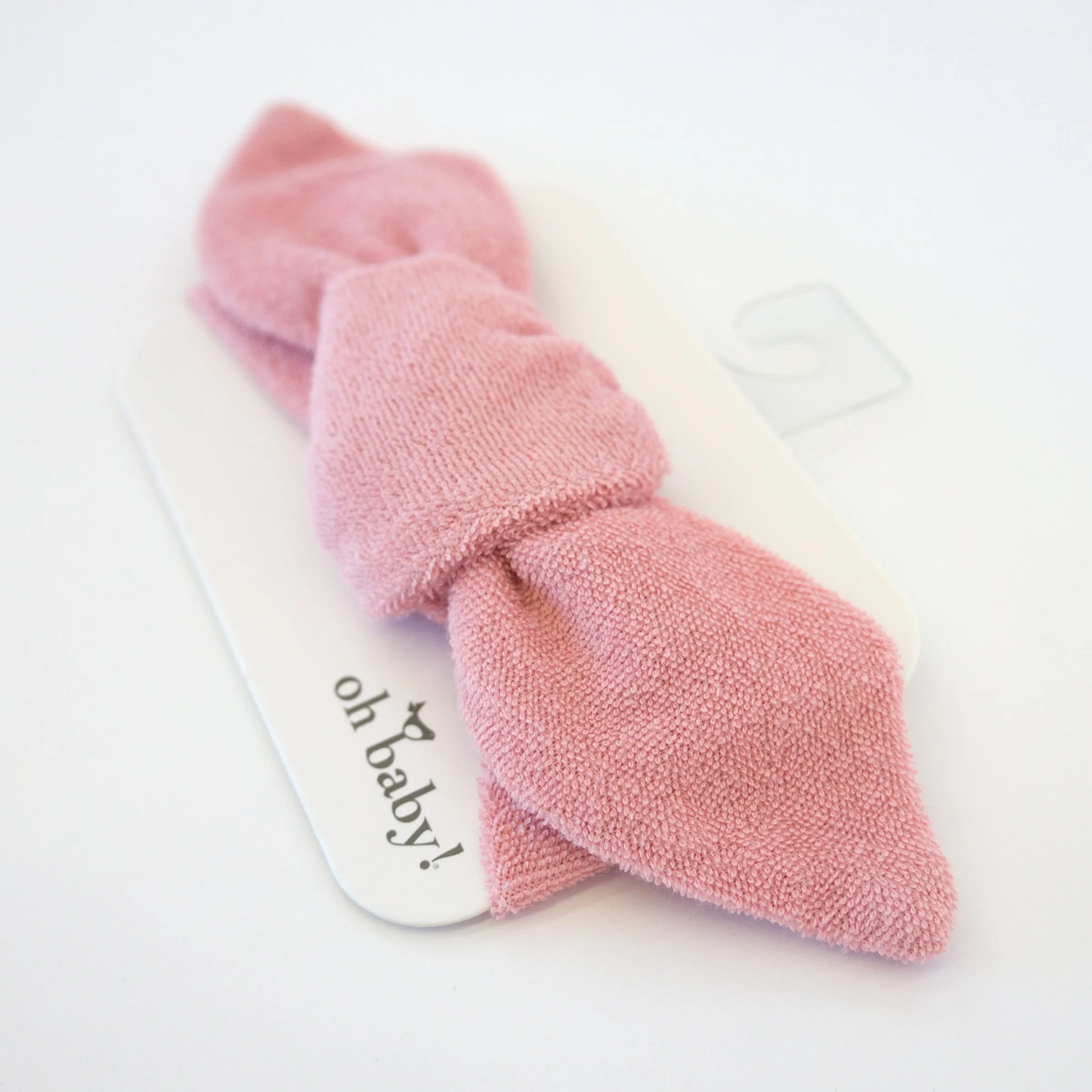 Cotton Terry Tie Turban - Blush