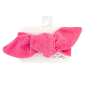 Cotton Terry Tie Turban, Watermelon color.