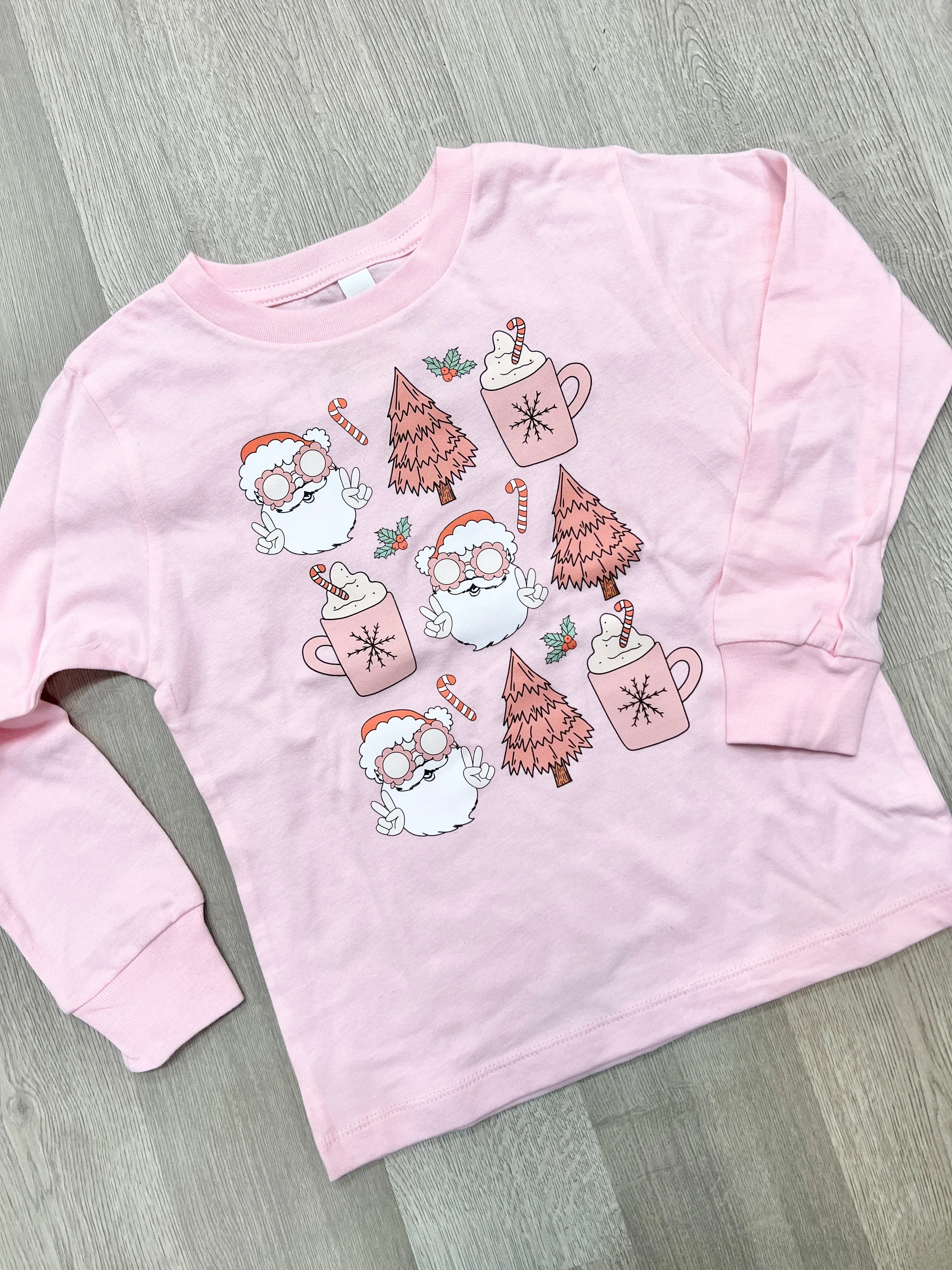 Cute Christmas Santa Toddler Long Sleeve Shirt