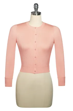 'D'Amour Pink Crop Cardigan - Long Sleeve'