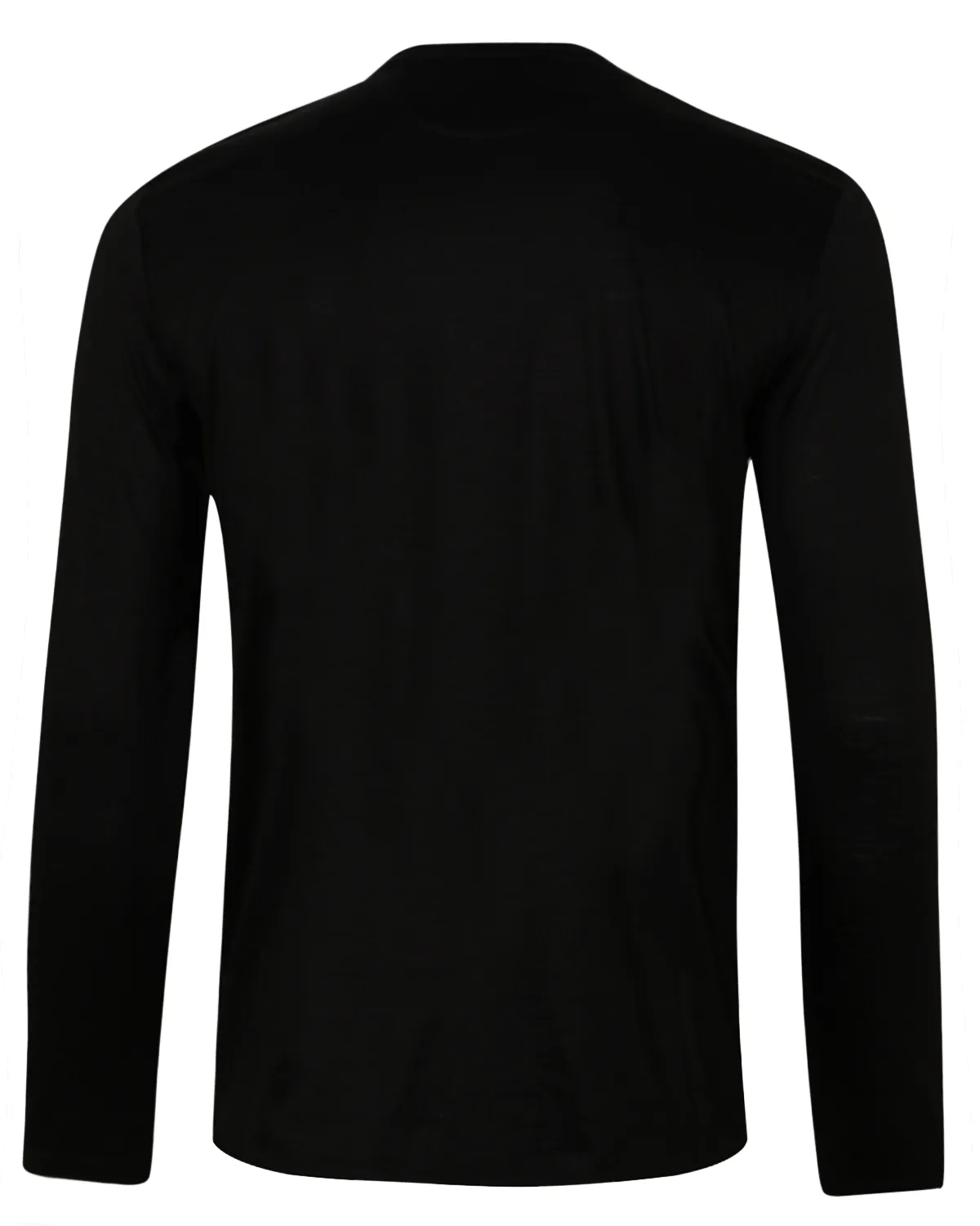 Dark Black Long Sleeve Jersey T-Shirt