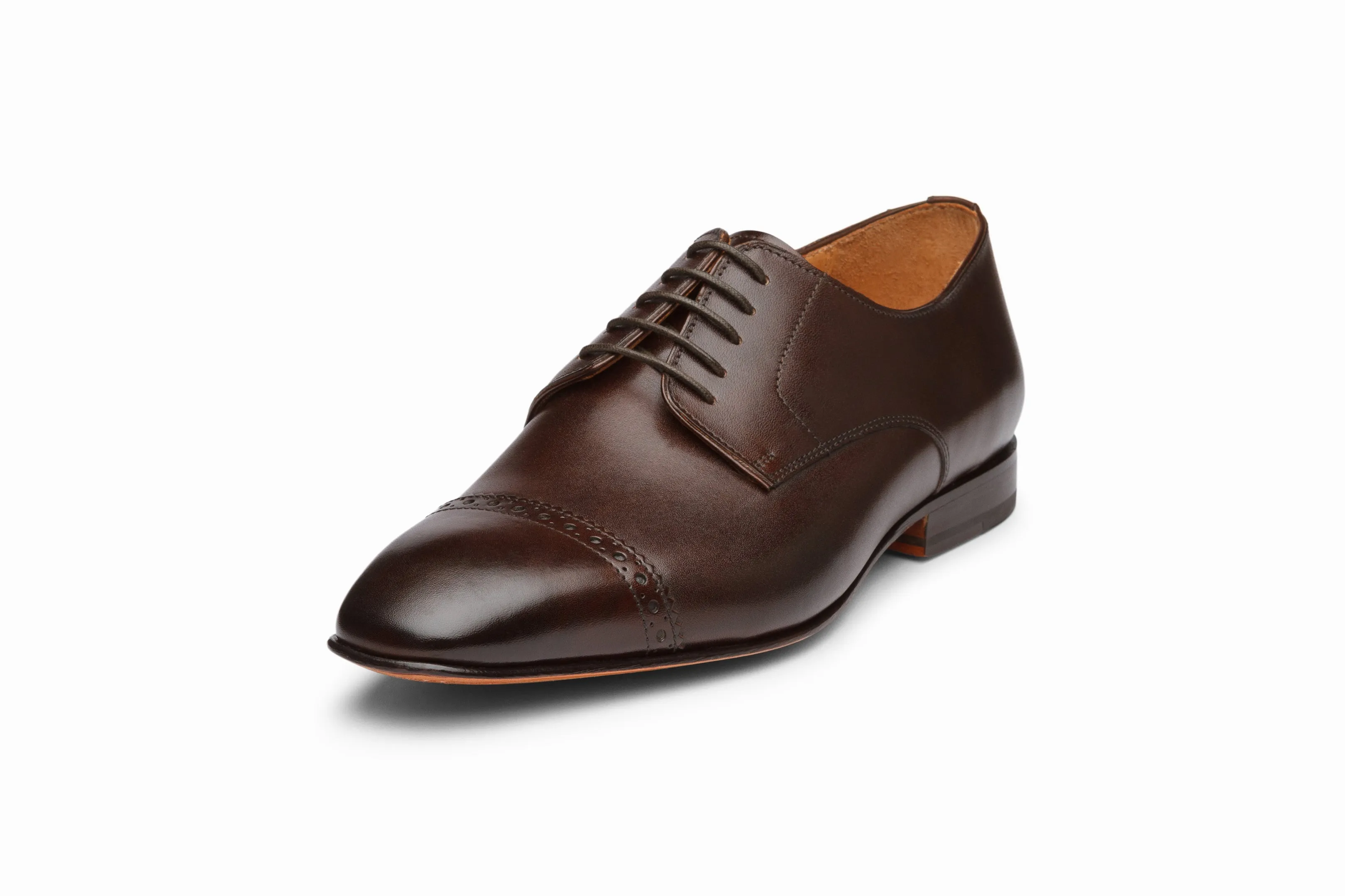 Dark Brown Captoe Derby