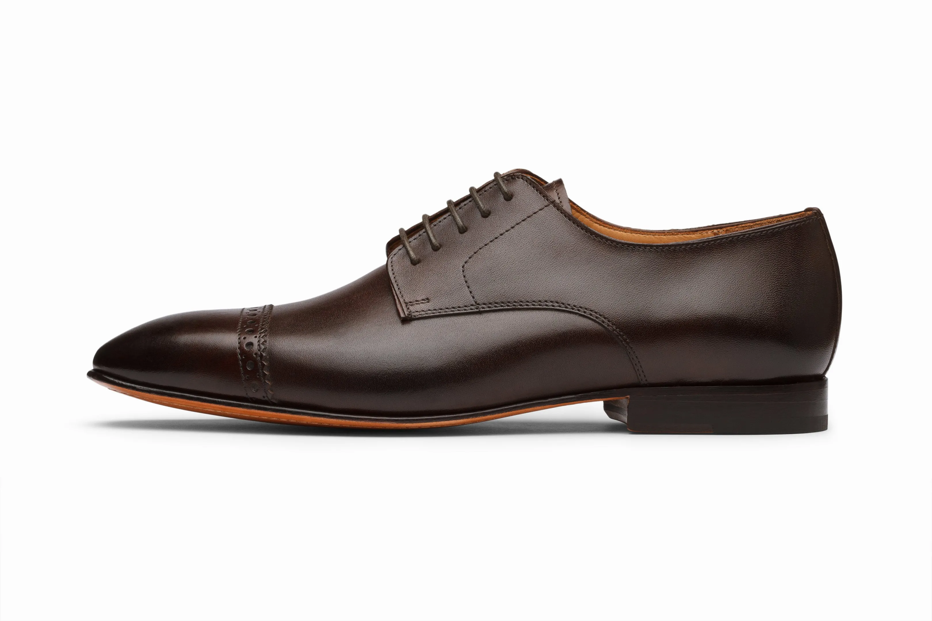 Dark Brown Captoe Derby