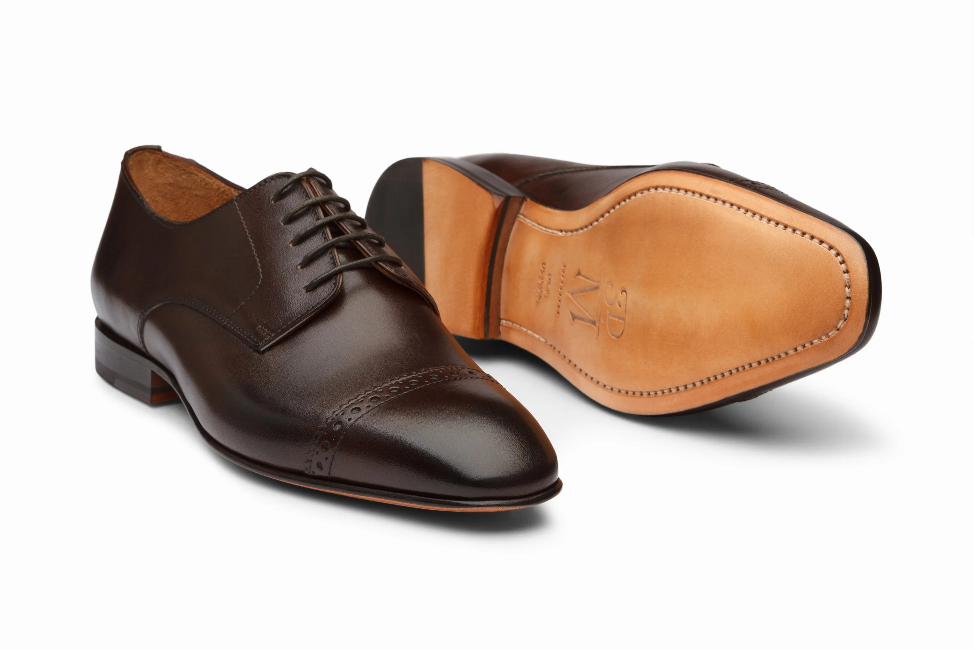 Dark Brown Captoe Derby