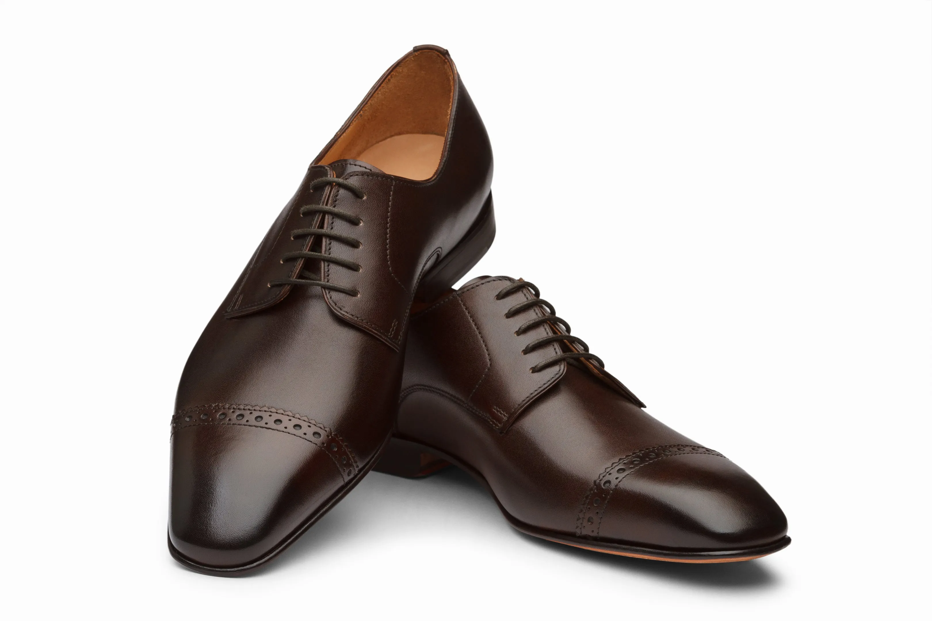 Dark Brown Captoe Derby