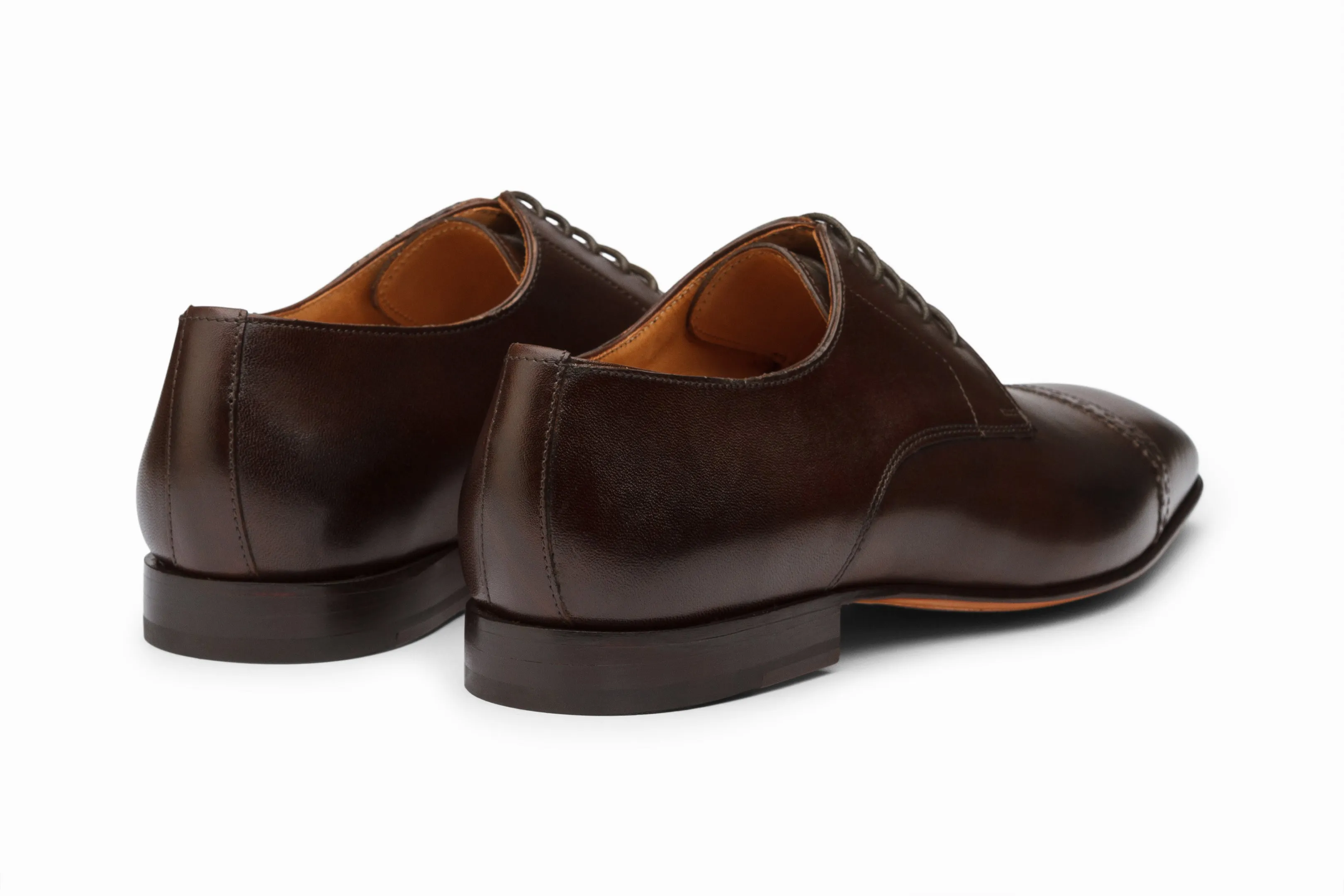 Dark Brown Captoe Derby