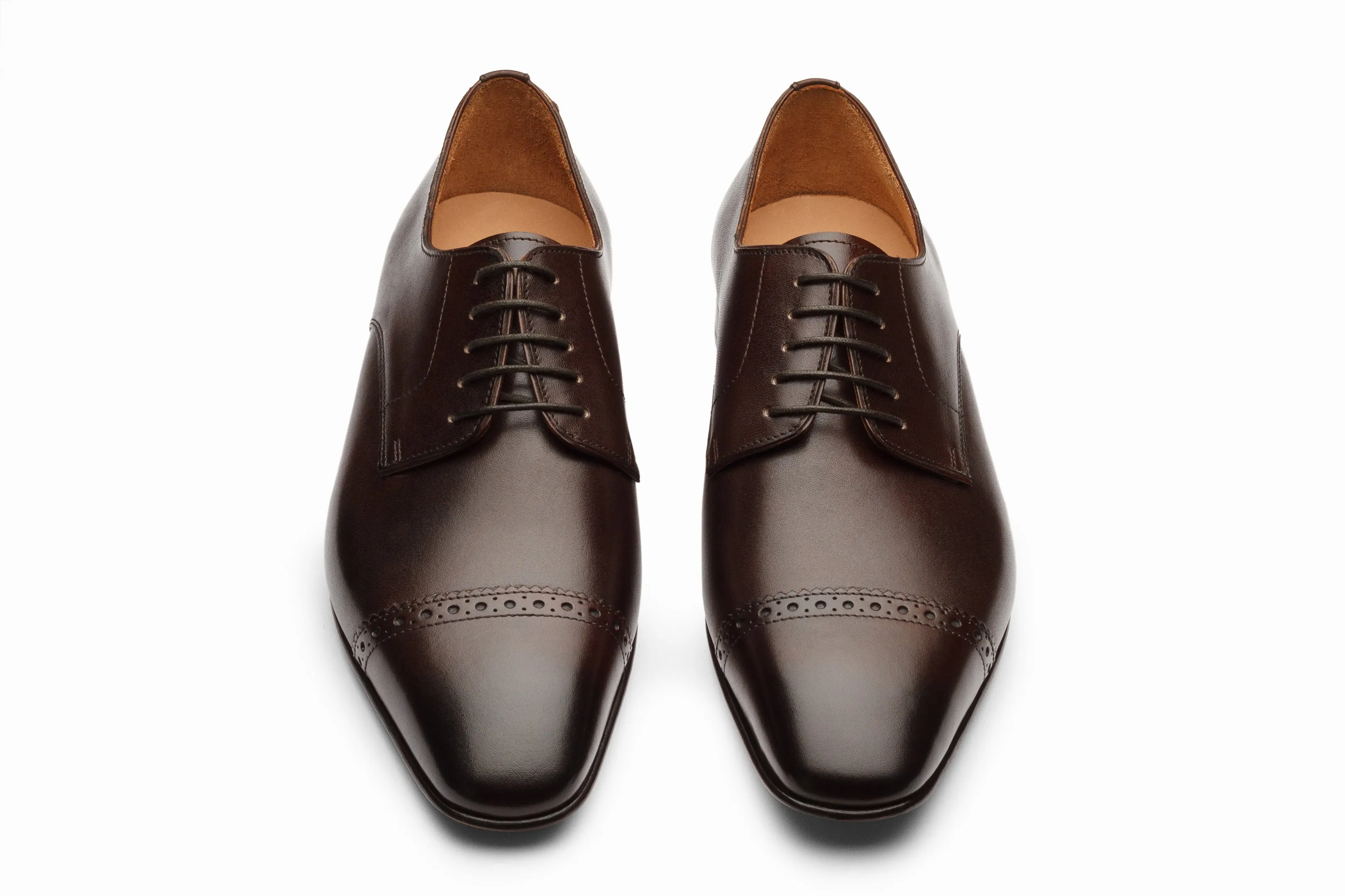 Dark Brown Captoe Derby