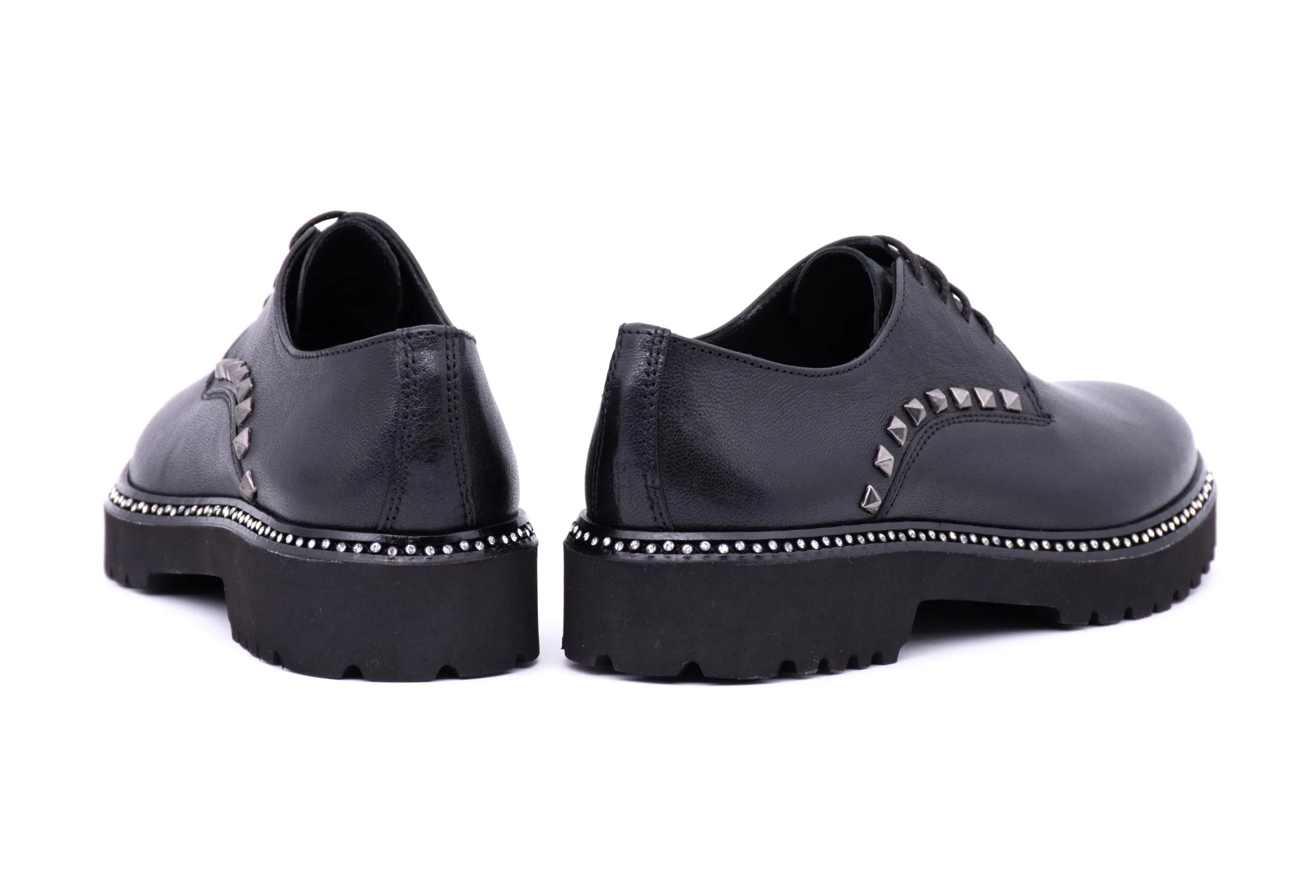 Derby Shoes with Rhinestone Soles