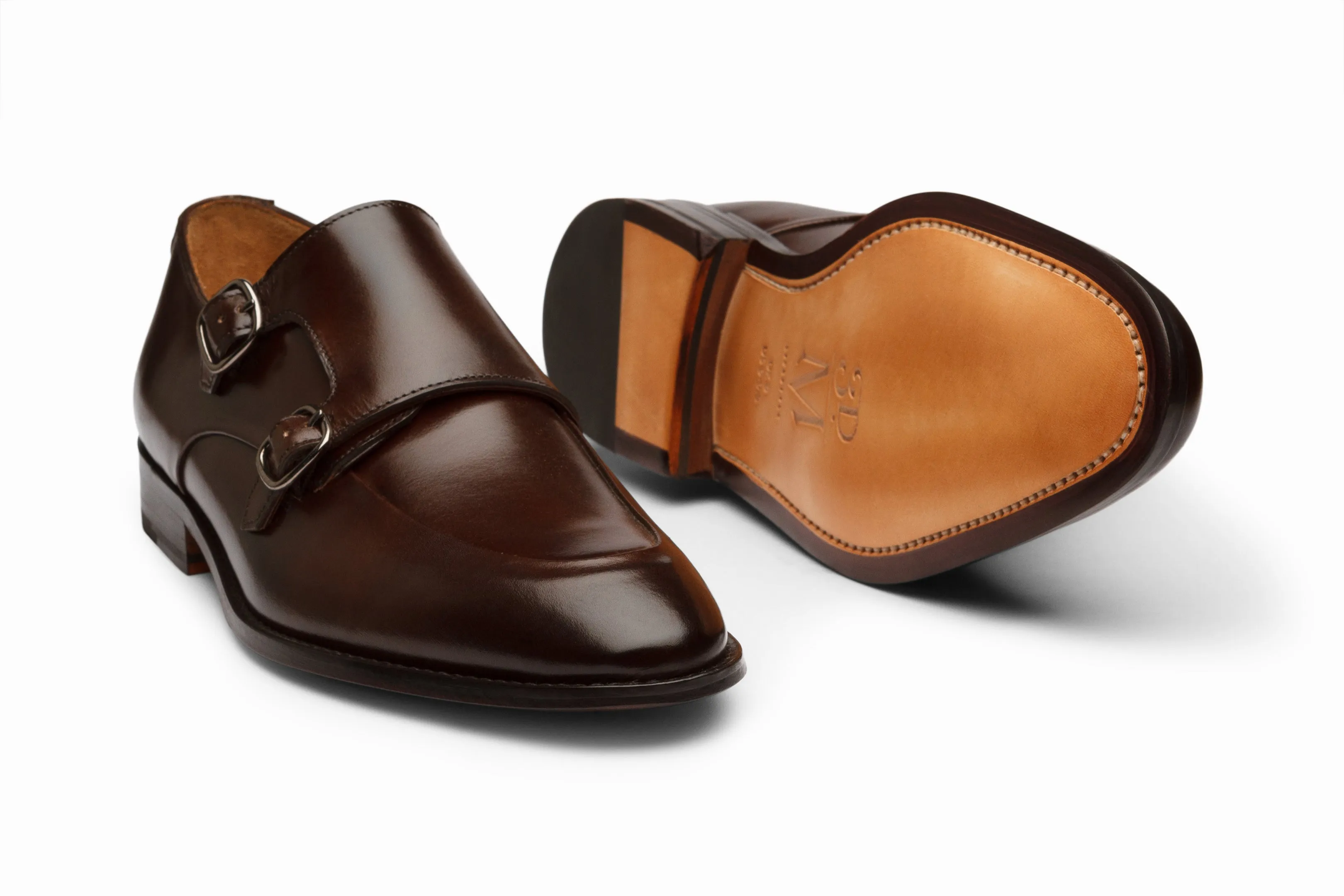 Diplomat Dark Brown Double Monkstrap Shoes