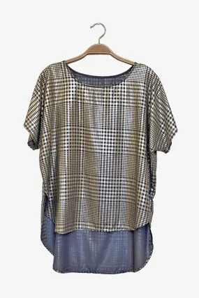 Easy Tee | Metallic Plaid