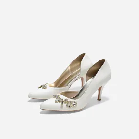 Evelyn Cynthia White Heels