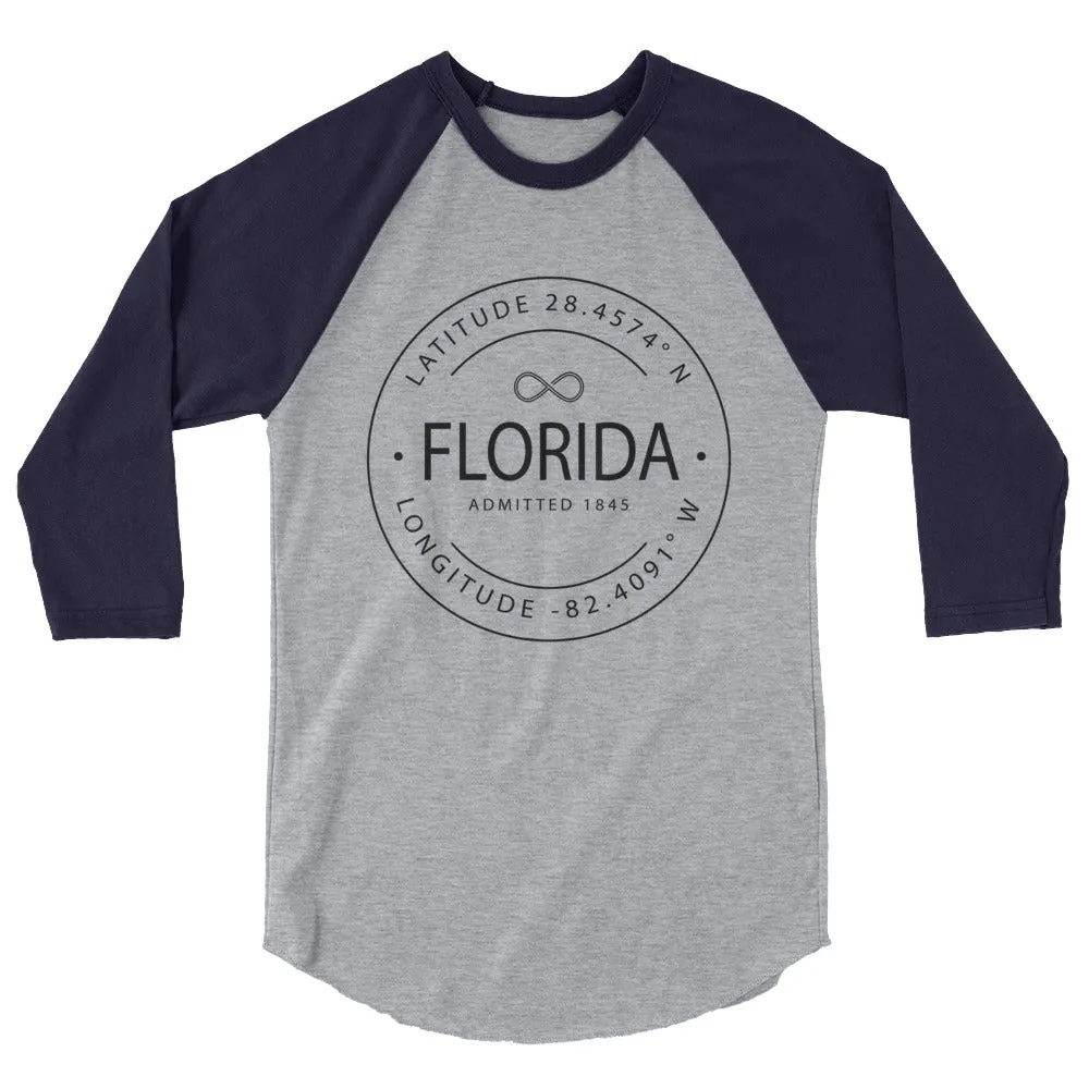 Florida Shirt - 3/4 Sleeve Raglan - Latitude Longitude