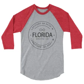 Florida Shirt - 3/4 Sleeve Raglan - Latitude Longitude