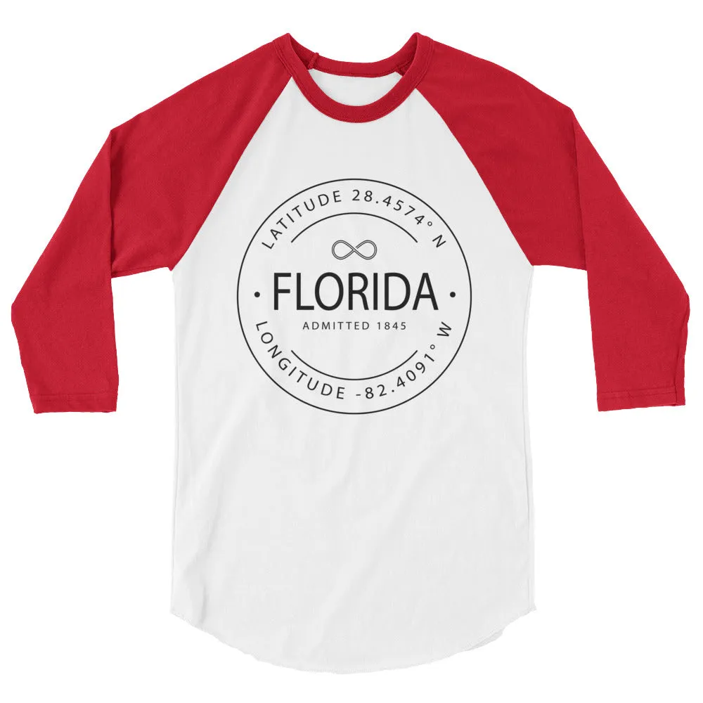 Florida Shirt - 3/4 Sleeve Raglan - Latitude Longitude