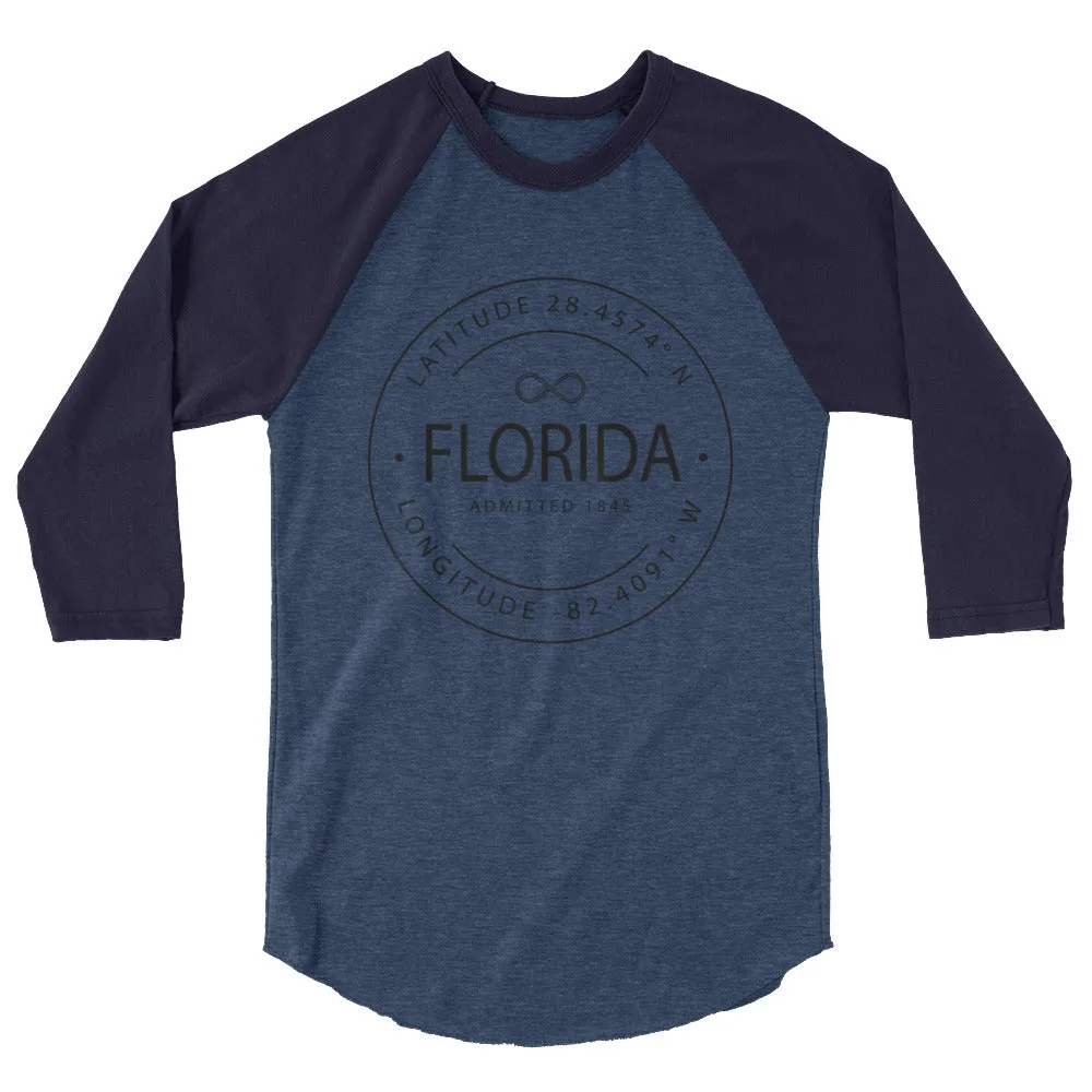 Florida Shirt - 3/4 Sleeve Raglan - Latitude Longitude