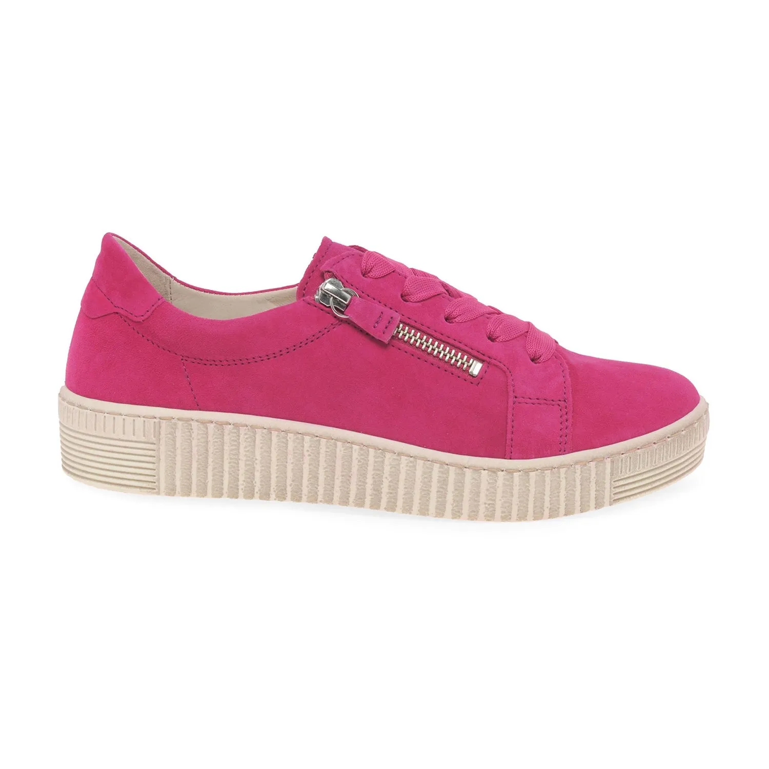 Gabor pink nubuck trainers.