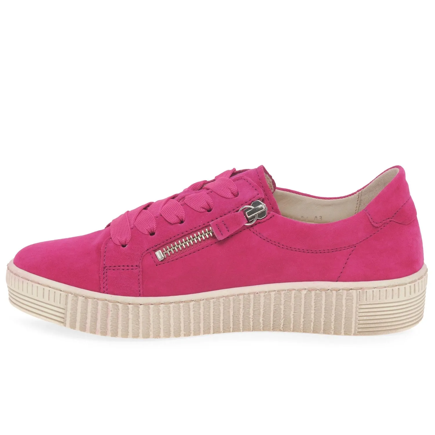 Gabor pink nubuck trainers.