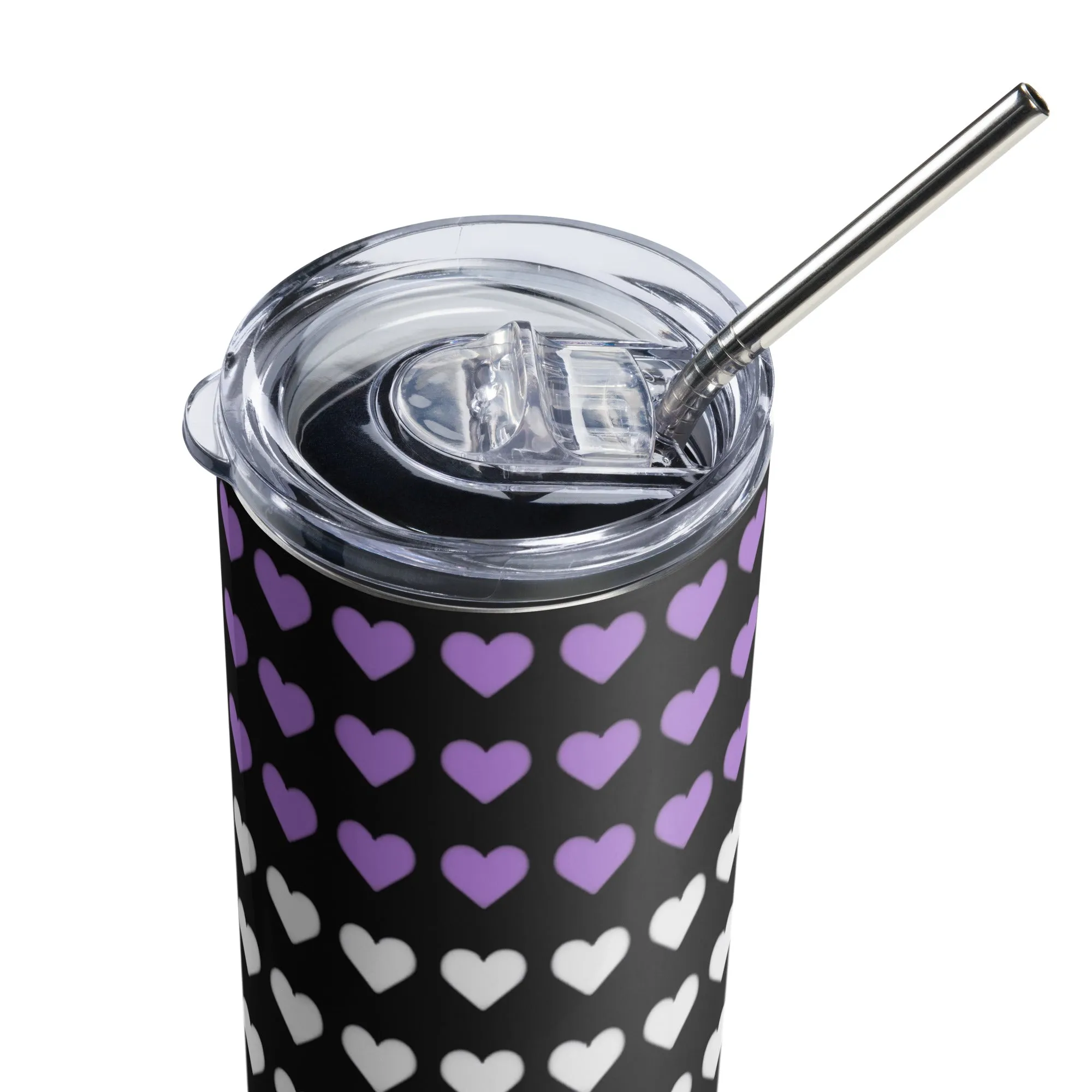 Genderqueer Pride Hearts Stainless Steel Tumbler - 20 oz