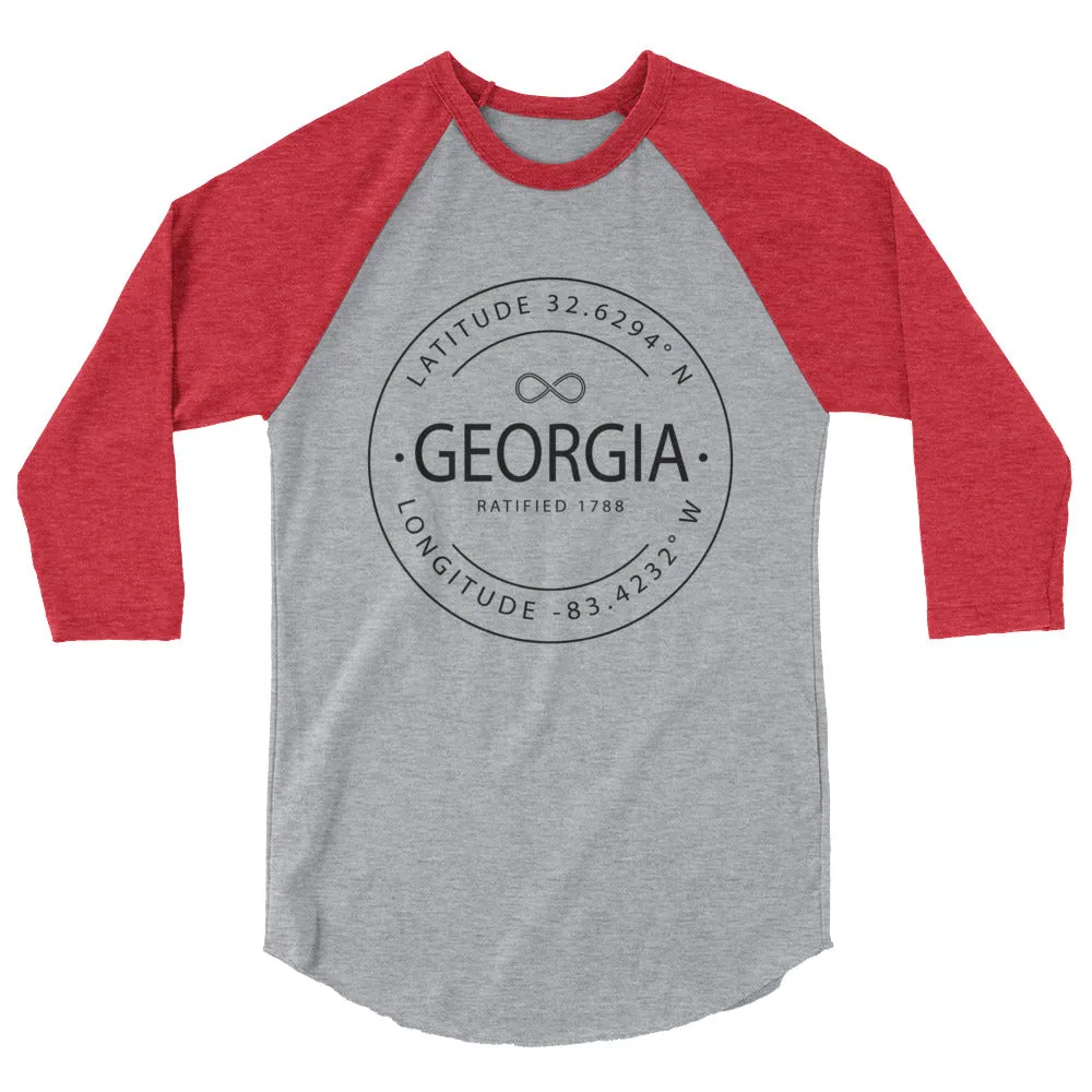 Georgia Shirt - 3/4 Sleeve Raglan - Latitude & Longitude