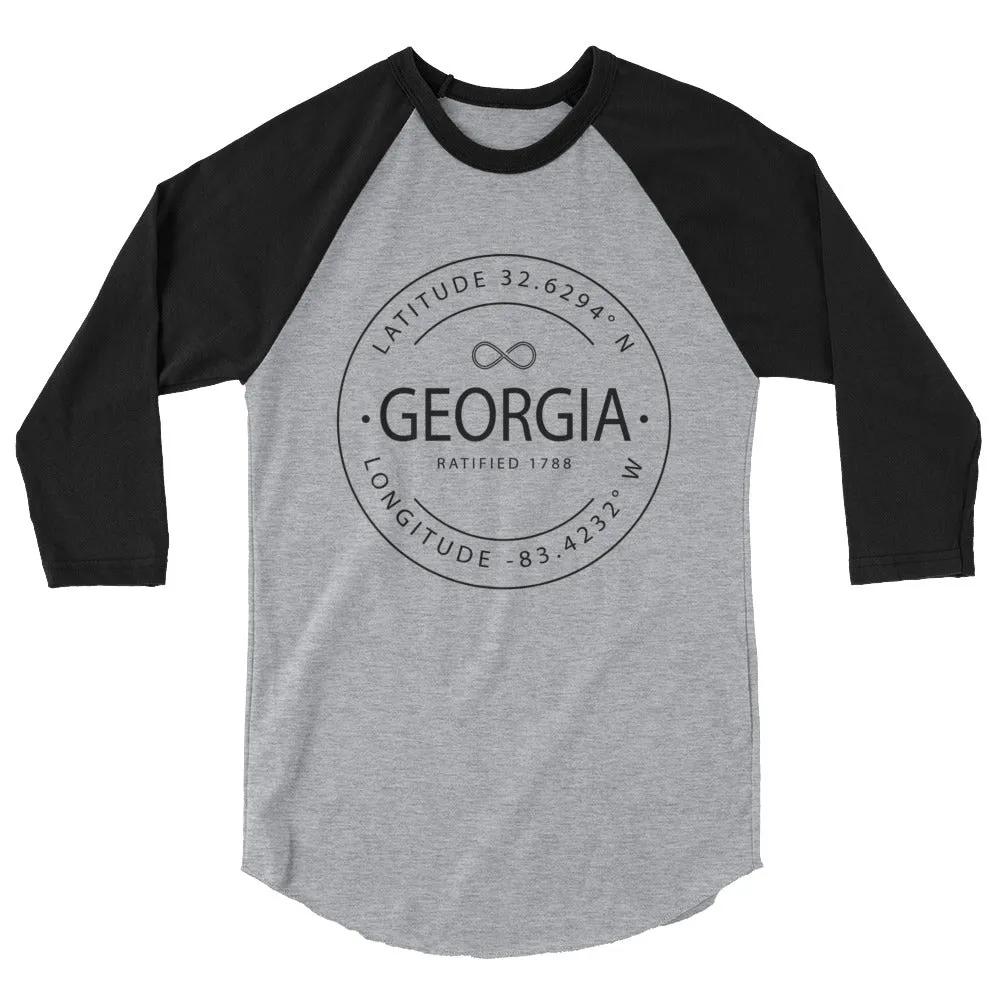 Georgia Shirt - 3/4 Sleeve Raglan - Latitude & Longitude