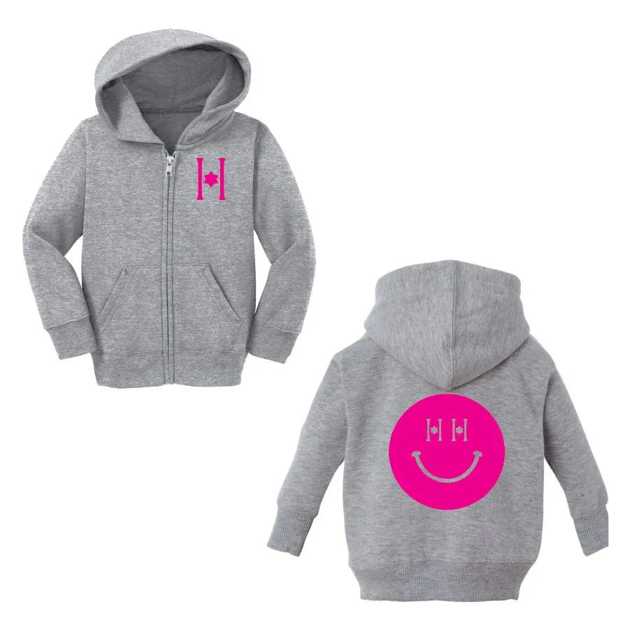 Hillel Zipper Hoodie with Smiling Design