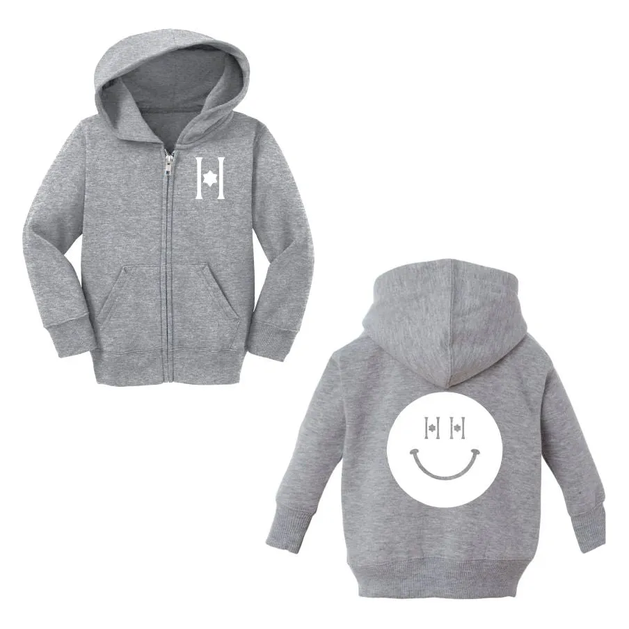 Hillel Zipper Hoodie with Smiling Design