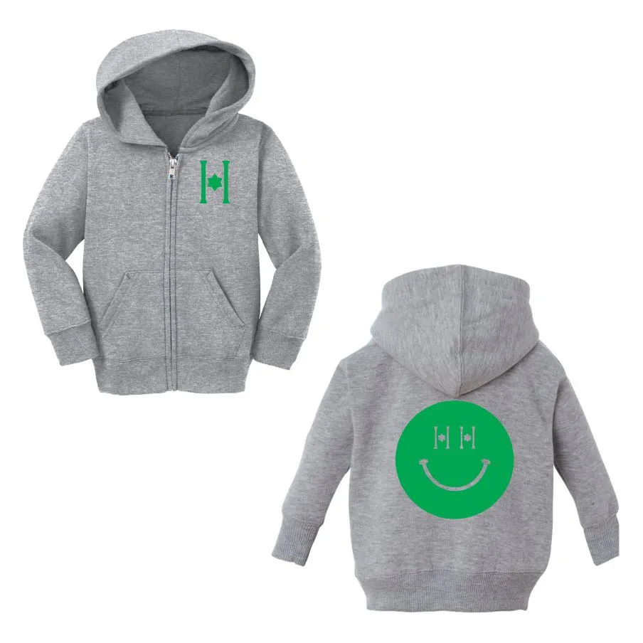 Hillel Zipper Hoodie with Smiling Design