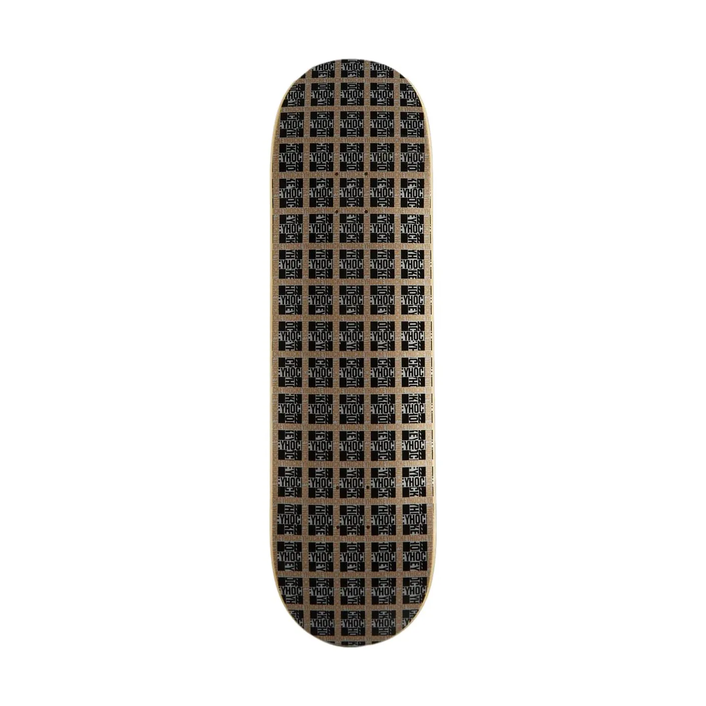 Hockey Plaid Deck Gold 8.18