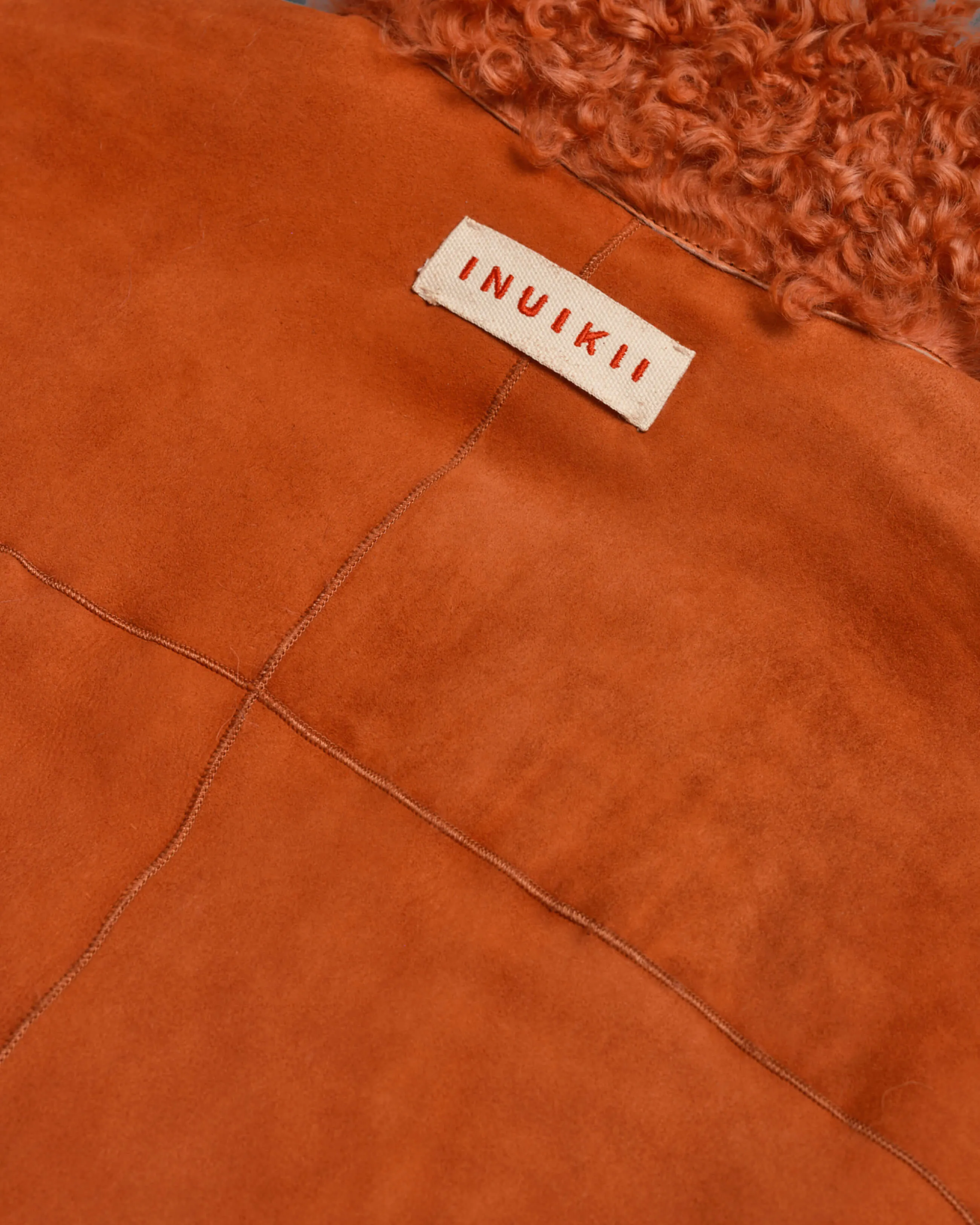  INUIKII Shearling Coat Brick 