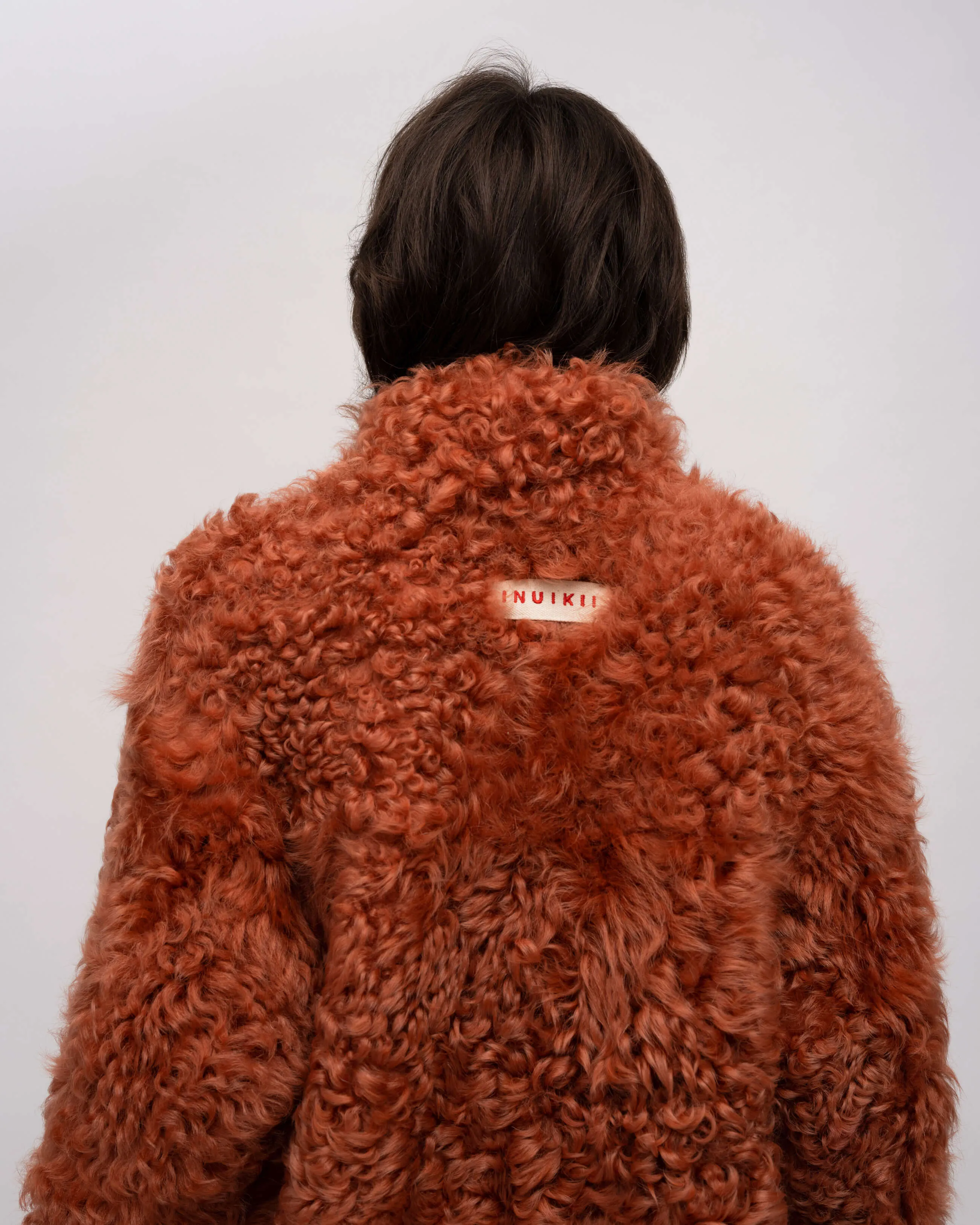  INUIKII Shearling Coat Brick 