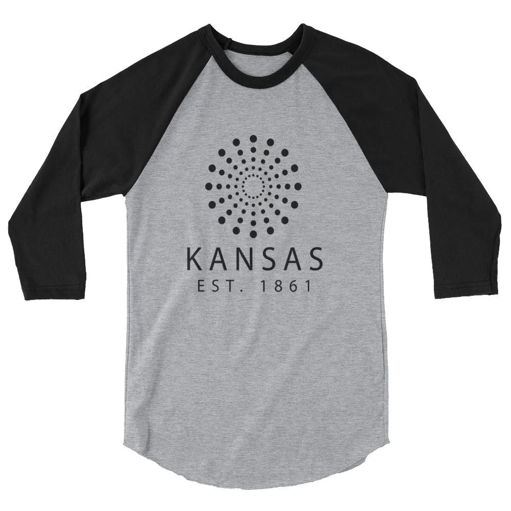 Kansas 3/4 Sleeve Raglan Shirt Made with Established Design