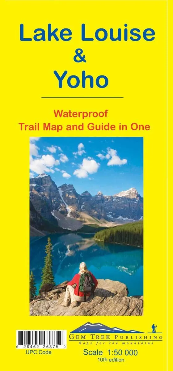 Lake Louise Yoho National Park Waterproof Map