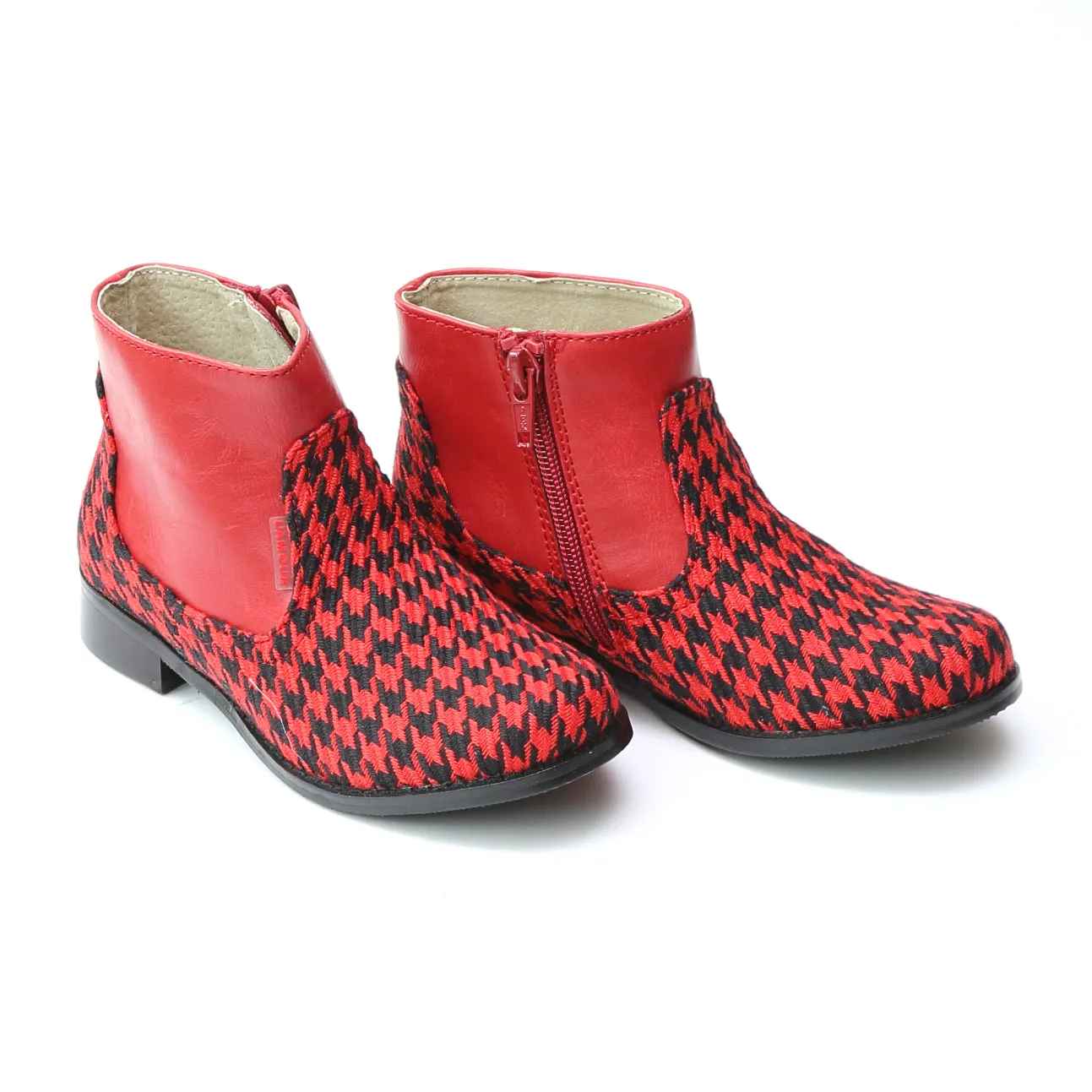 L'Amour Two Toned Houndstooth Ankle Boot - Final Sale