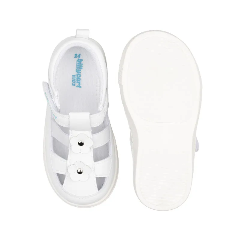 LAYLA white sandals for toddler girls