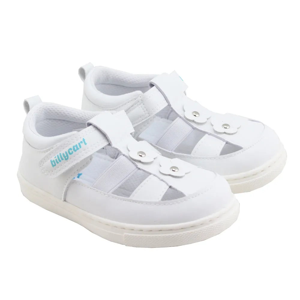 LAYLA white sandals for toddler girls