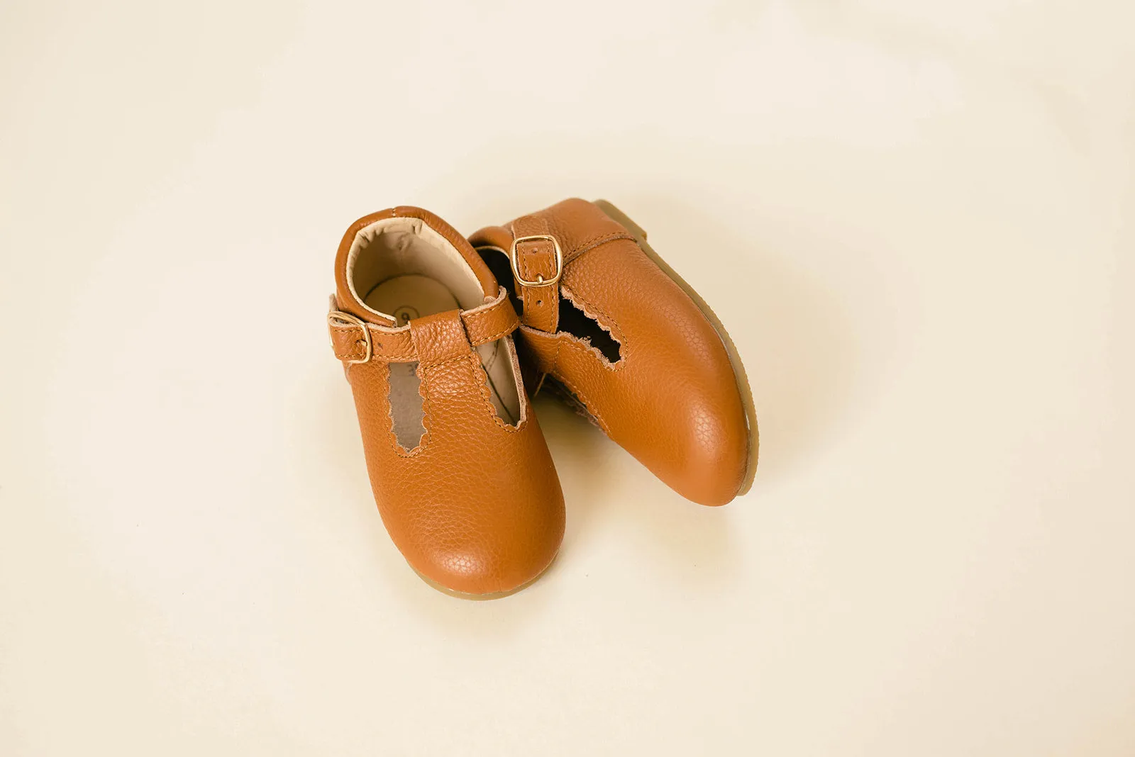 Leather Mary Jane Moccasins - Tawny