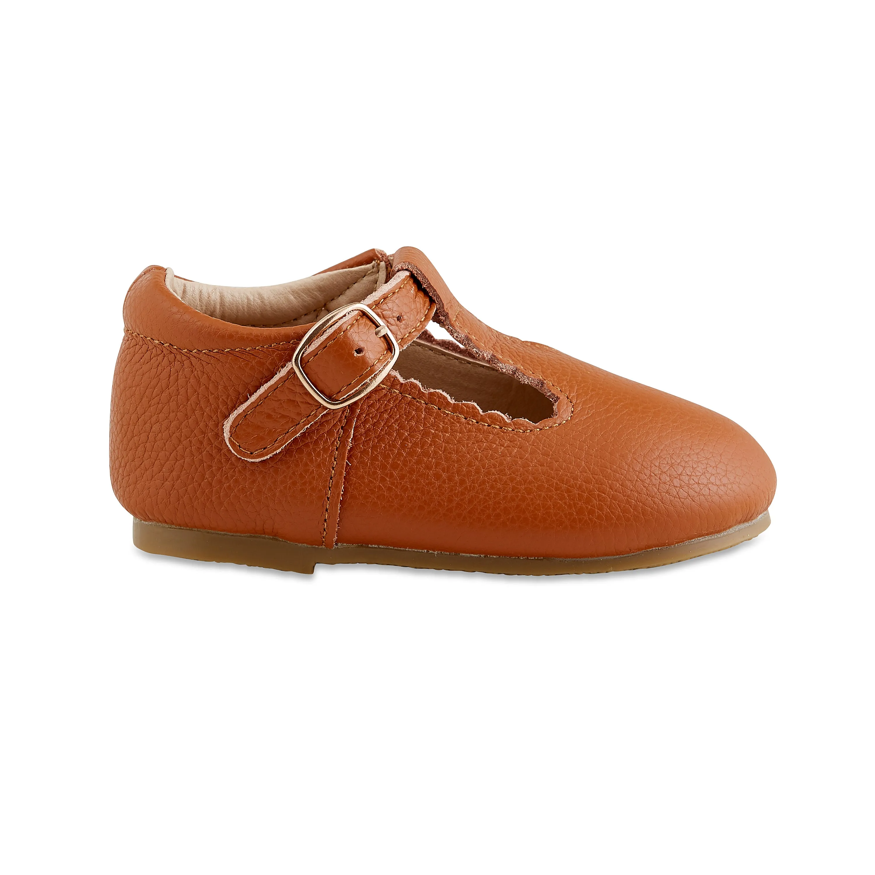 Leather Mary Jane Moccasins - Tawny