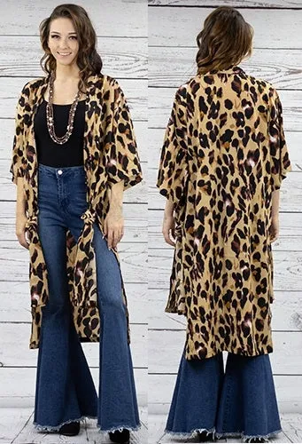 Leopard Print Kimono with Large Spots