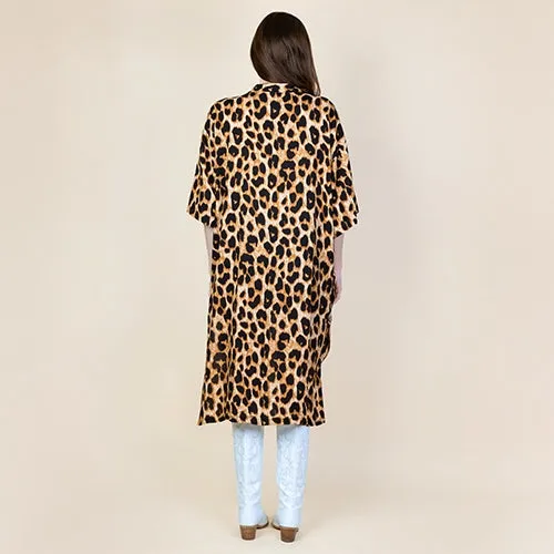 Leopard Print Kimono with Large Spots