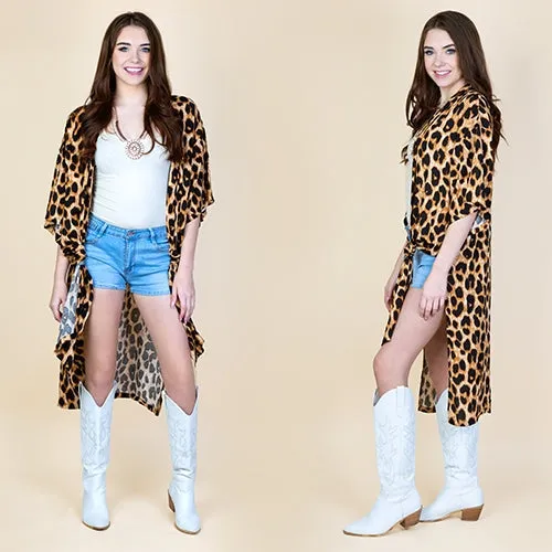 Leopard Print Kimono with Large Spots