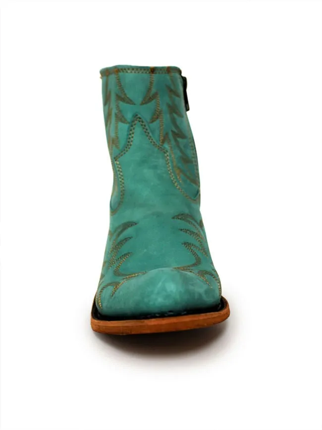 Liberty Black Turquoise Women's Grease Nobuck Boots