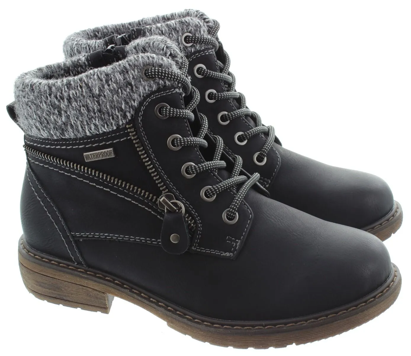 LUNAR Ladies GLB090 Benson Waterproof Boots In Black