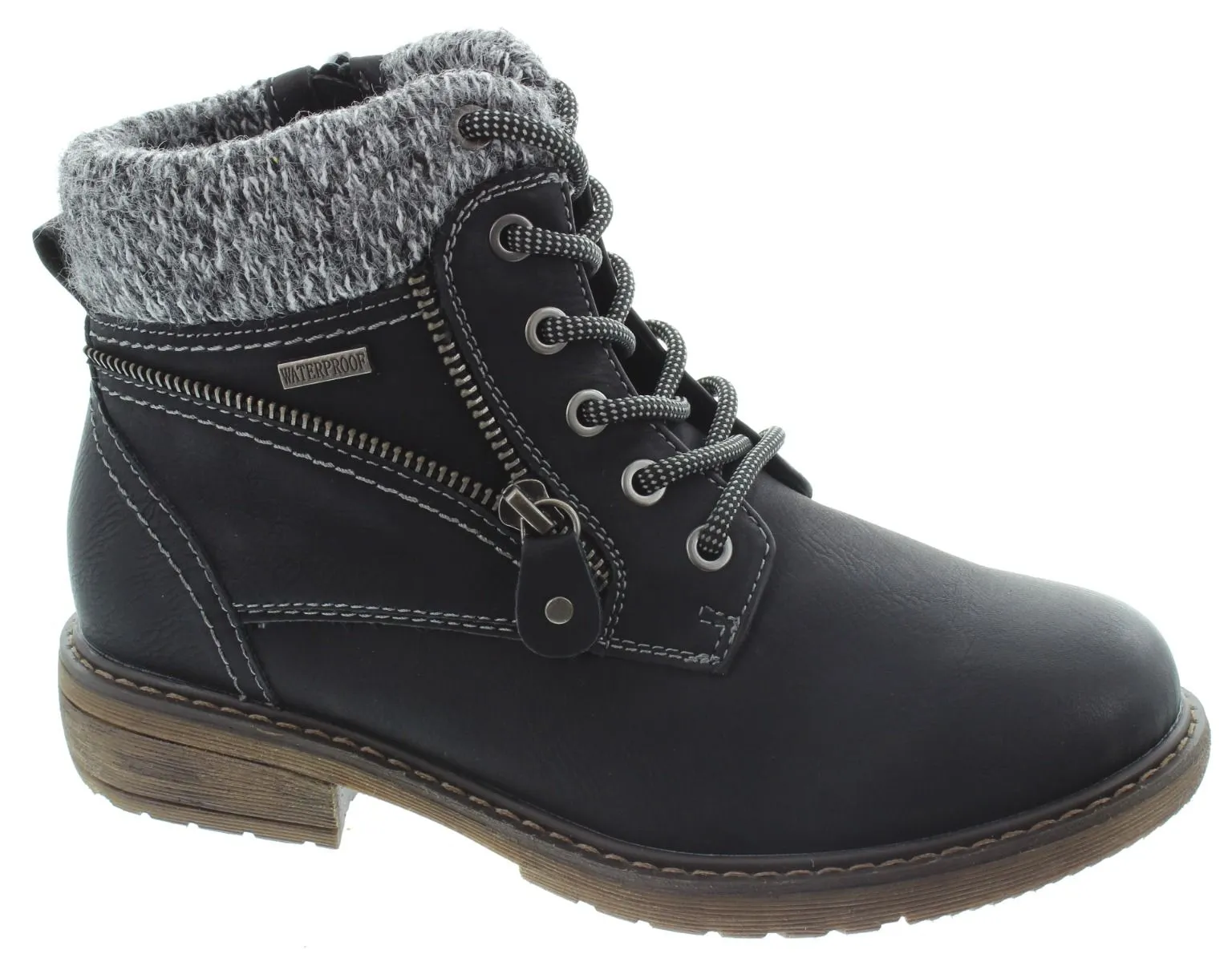 LUNAR Ladies GLB090 Benson Waterproof Boots In Black