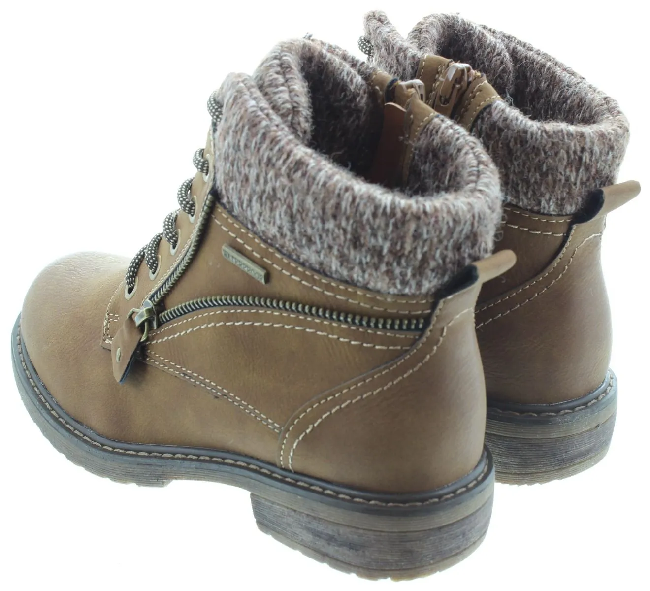 LUNAR Ladies GLB090 Benson Waterproof Boots In Tan