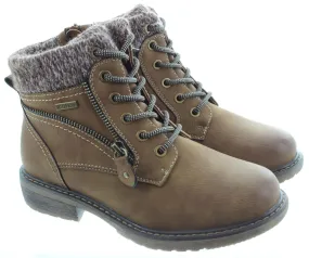 LUNAR Ladies GLB090 Benson Waterproof Boots In Tan