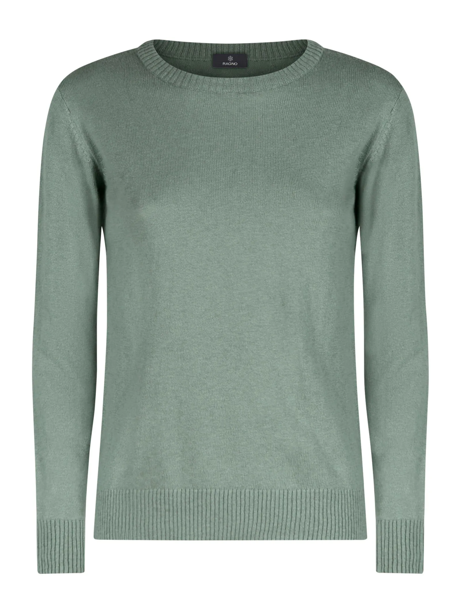 Maglia girocollo in filato Nice Wool - Iceberg Green