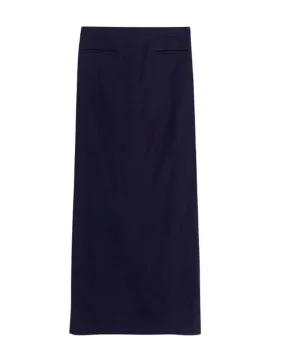 Maritime Navy Brynn Tailored Maxi Skirt