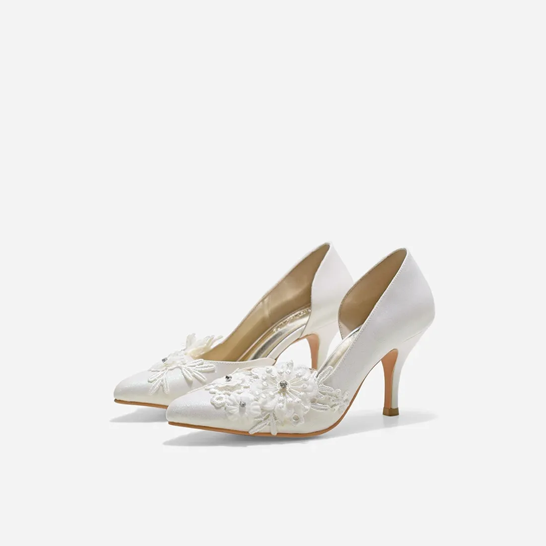 Mell Lace Cynthia White Sparkling Shoes