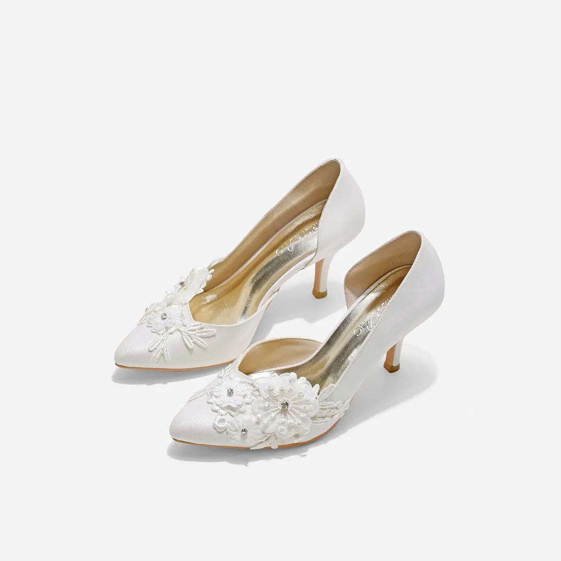 Mell Lace Cynthia White Sparkling Shoes